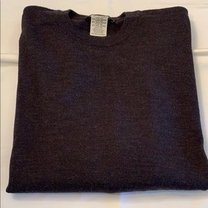 Charcoal grey merino wool crewneck